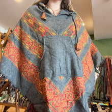 Load image into Gallery viewer, Aztec Print Triangle Winter Ponchos ~ Festival ~ Hippie ~