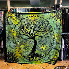 Load image into Gallery viewer, Celtic Tree of Life Wall Hanging Bed Spread