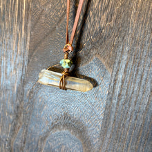 Load image into Gallery viewer, Copper Wrapped Smoky Quartz Necklace