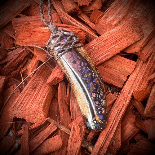 Koroit Matrix Boulder Opal Necklace