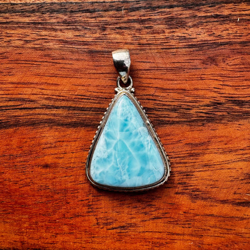 Larimar Solid Sterling Silver Pendant
