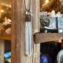 Load image into Gallery viewer, Handmade Clear Quartz Point Macrame Necklace