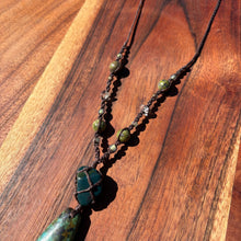 Load image into Gallery viewer, Handmade African Turquoise Macrame Necklace