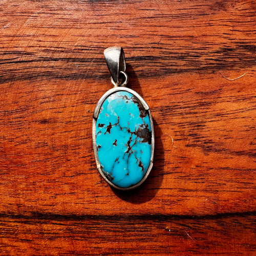 Arizona Turquoise Solid Sterling Silver Pendant