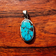 Arizona Turquoise Solid Sterling Silver Pendant