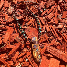 Load image into Gallery viewer, Handmade Koroit Boulder Opal Macrame Necklace
