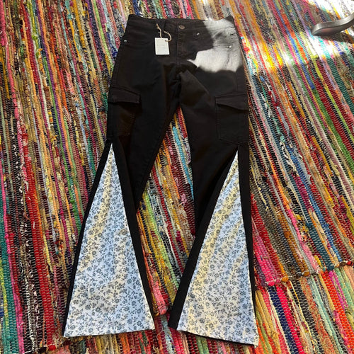 Upcycled Denim Flared Jeans Style 19 ~ Festival ~ 70s Style ~