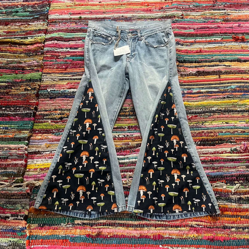 Upcycled Denim Flared Jeans Style 9 ~ Festival ~ 70s Style ~