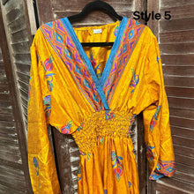 Load image into Gallery viewer, Sari Silk Gypsy Dress - Maxi Dress / Festival Wear