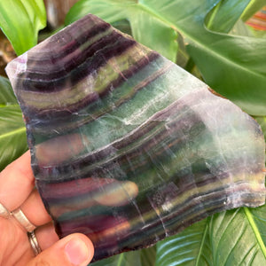 Rainbow Fluorite Slice ~ Clarity ~ Balance ~ Healing