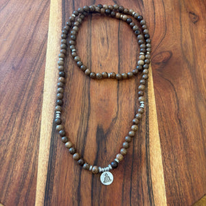 Timber Mala Beads