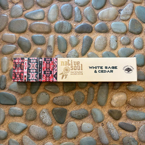 Native Soul White Sage & Cedar Incense Sticks