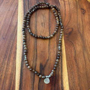 Timber Mala Beads