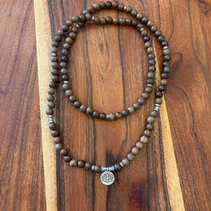 Timber Mala Beads