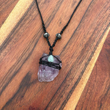 Load image into Gallery viewer, Handmade Amethyst Macrame Necklace