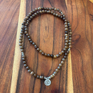 Timber Mala Beads