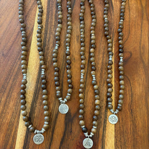 Timber Mala Beads