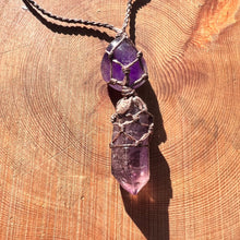 Load image into Gallery viewer, Vera Cruz Amethyst Macrame Necklace