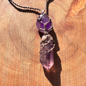 Vera Cruz Amethyst Macrame Necklace