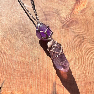 Vera Cruz Amethyst Macrame Necklace