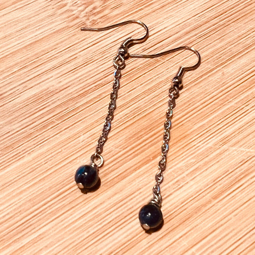 Kyanite Handmade Long Drop Earrings
