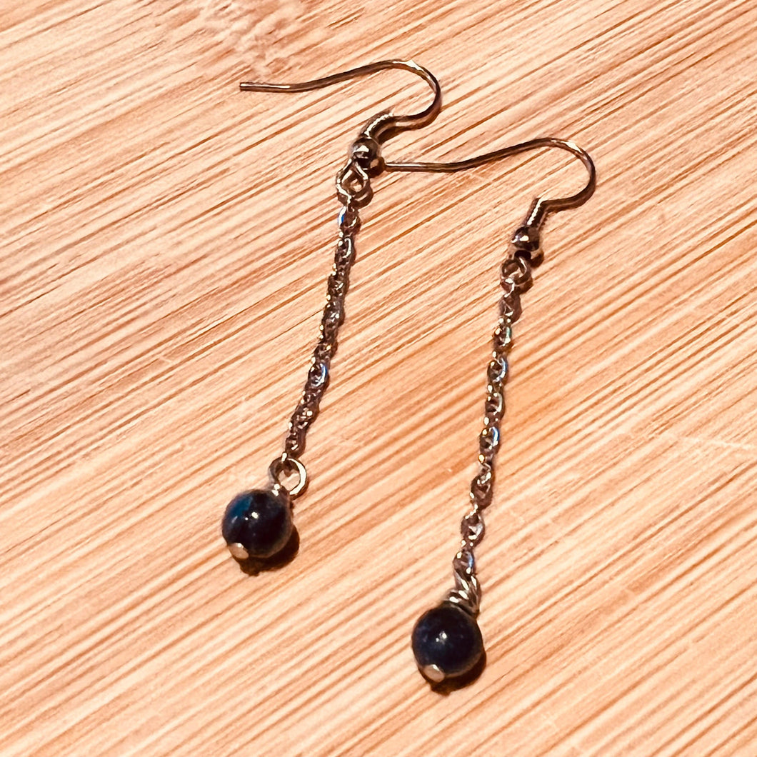 Kyanite Handmade Long Drop Earrings