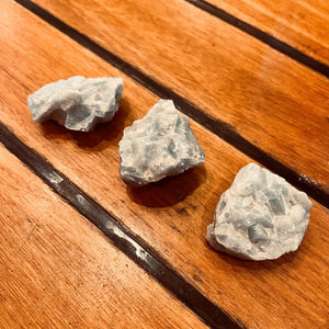 Blue Calcite Chunks Raw