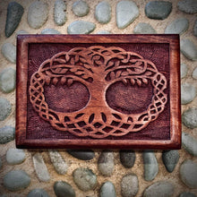 Load image into Gallery viewer, Carved Tree of life Timber Box