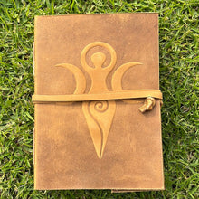 Load image into Gallery viewer, Leather Goddess Crescent Moon Journal