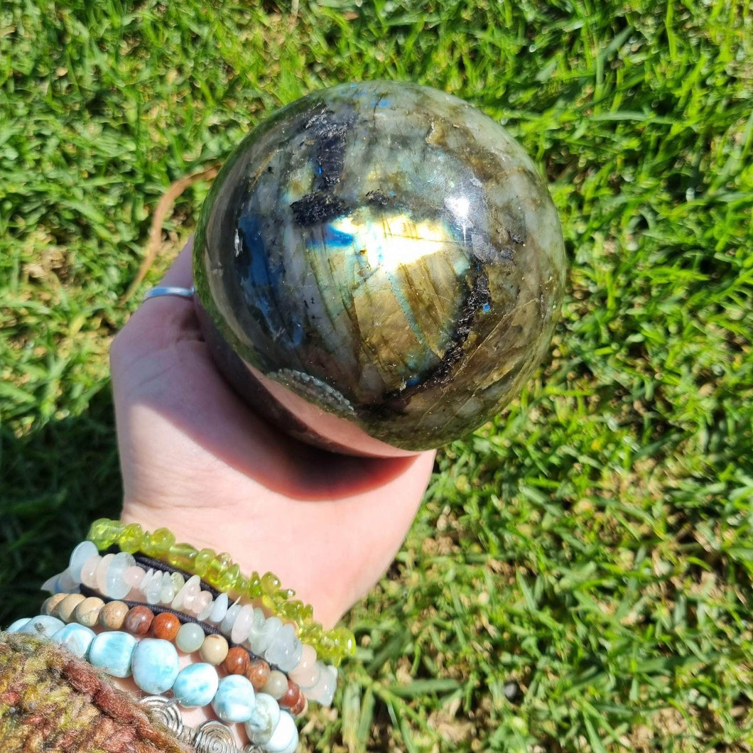 Large Labradorite Sphere - Beautiful Flashes