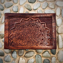 Load image into Gallery viewer, Carved Mandala Timber Box