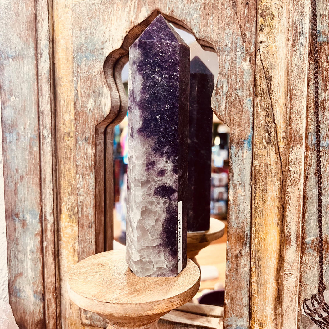 Large Lepidolite Freestanding Generator ~ calming ~ sleep
