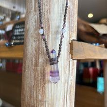 Load image into Gallery viewer, Handmade Fluorite Macrame Necklace