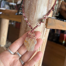 Load image into Gallery viewer, Handmade Cream Moonstone Macrame Necklace