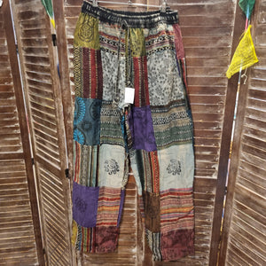 Hippie Patchwork Pants ~ XL ~ boho ~ festival ~ gypsy ~