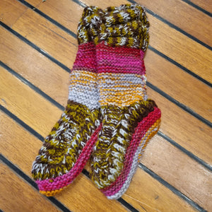 Knitted Meditation Long Slippers