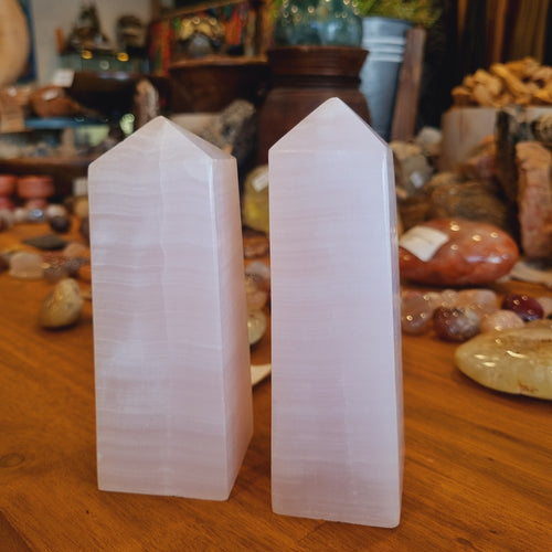 Banded Pink Calcite points