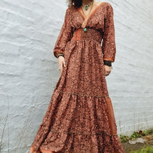 Load image into Gallery viewer, Sari Silk Gypsy Dress - Maxi Dress / Festival Wear