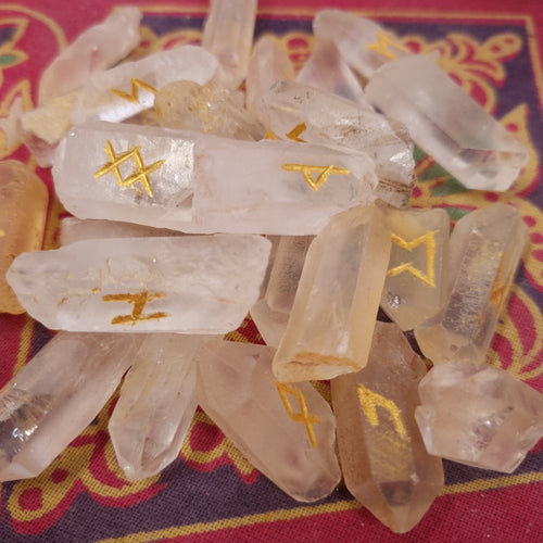 Clear Quartz Runes ~ Cleansing ~ Healing ~ Psychic
