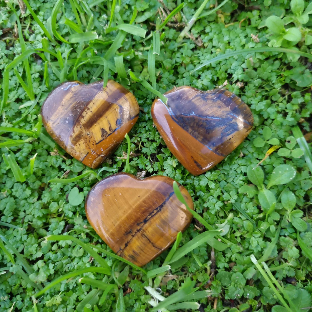 Tiger Eye Hearts for Strength
