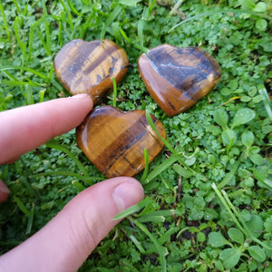 Tiger Eye Hearts for Strength