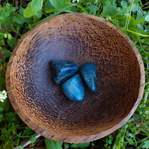 Blue Apatite tumble stone