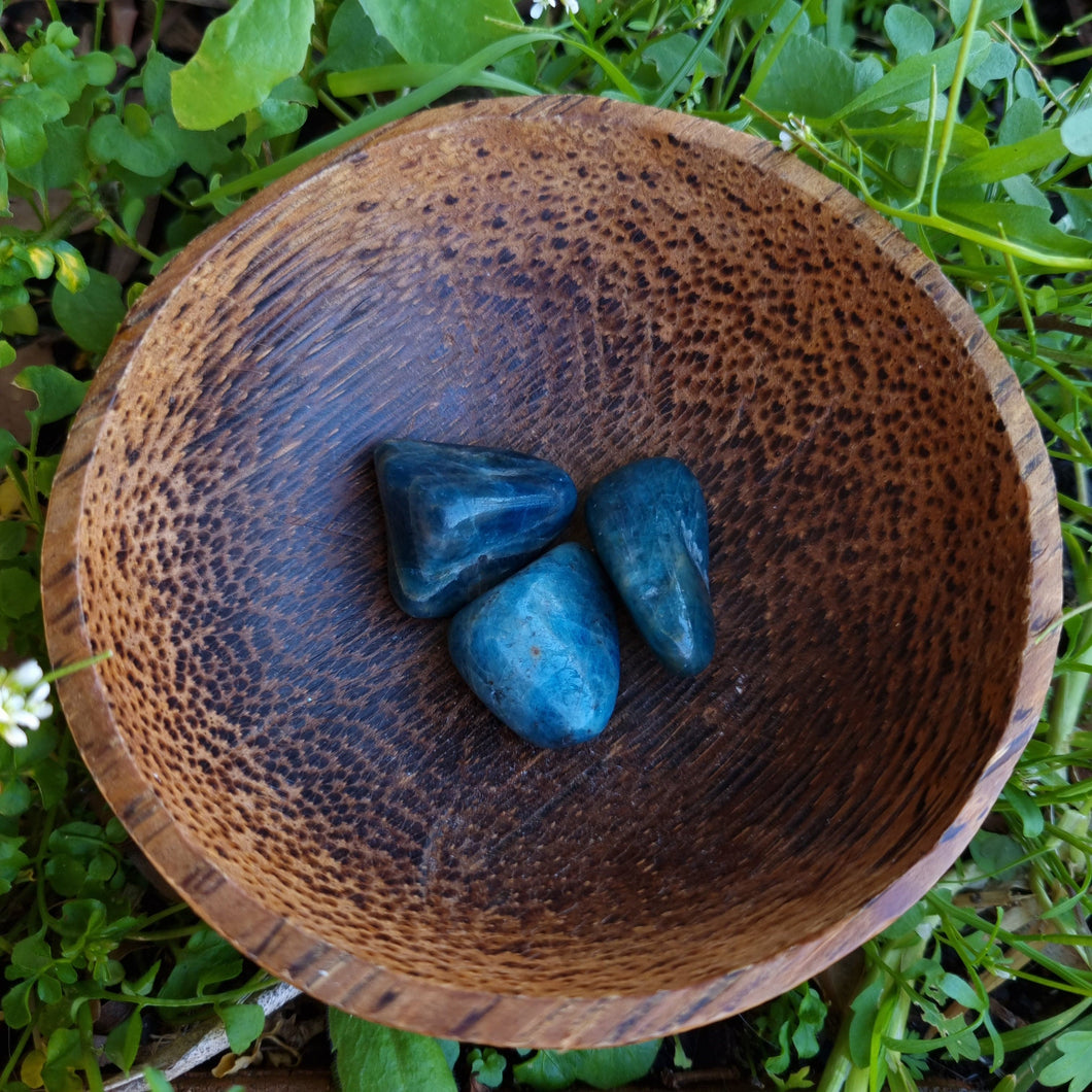 Blue Apatite tumble stone