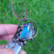 Load image into Gallery viewer, Essential Oil Pendant - Labradorite &amp; Amethyst #2