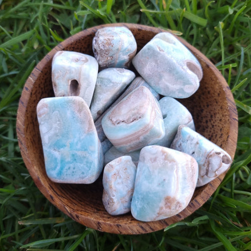 Blue Aragonite Tumbled stone ~ Calming ~ Balancing ~