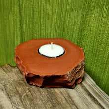 Load image into Gallery viewer, Red Jasper Tea Light Candle Holder ~ Grounding