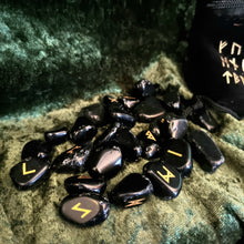 Load image into Gallery viewer, Obsidian  Runes ~ Protection ~ Healing ~ Psychic