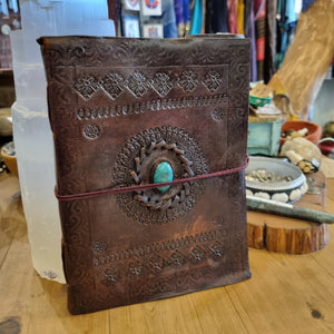 Leather Gemstone Journals A5 - Spells, Recipes, Book of Shadows