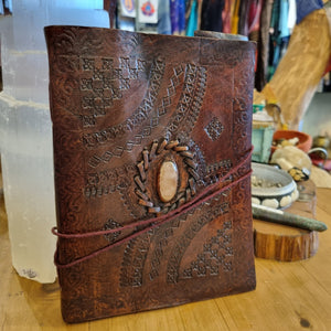 Leather Gemstone Journals A5 - Spells, Recipes, Book of Shadows