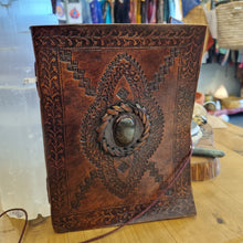 Load image into Gallery viewer, Leather Gemstone Journals A5 - Spells, Recipes, Book of Shadows